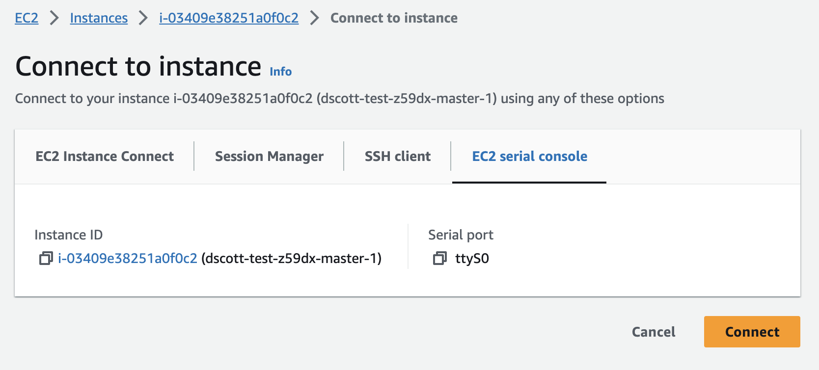 EC2 Serial Console